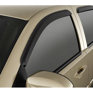 2014 Sierra 2500 Side Window Weather Deflector | Front and Rear Sets | Crew Cab | Smoke