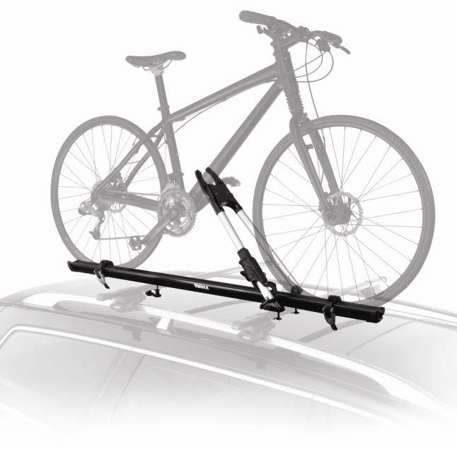 2013 Acadia Roof-Mounted Bicycle Carrier - Wheel Mount - Thule Big Mouth Up