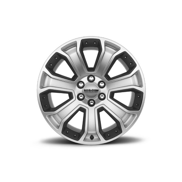 2015 Yukon 22 Inch Wheel 7 Spoke Silver with Black Inserts CK164 RX1