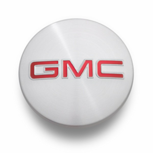 2015 Sierra 1500 Center Cap | Brushed Aluminum Red GMC logo | Single