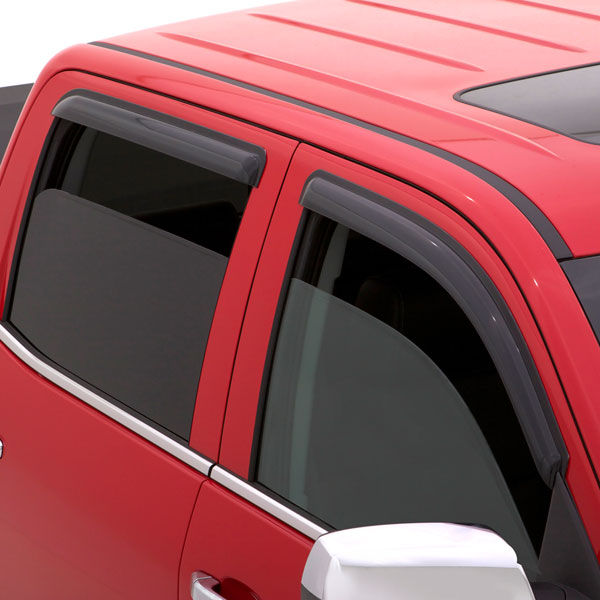 2014 Sierra 1500 Side Window Weather Deflectors | Double Cab | Smoke