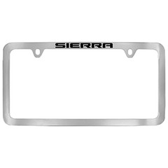 2018 Sierra 3500 License Plate Frame, Chrome with Thin Black Sierra Lo