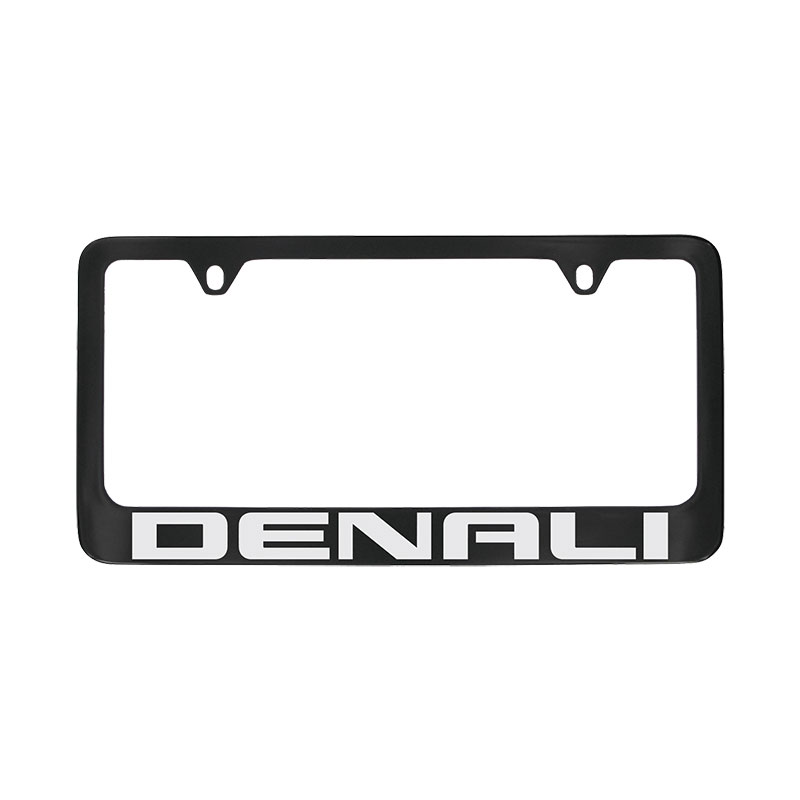 2018 Yukon Denali License Plate Frame, Black with Denali Logo