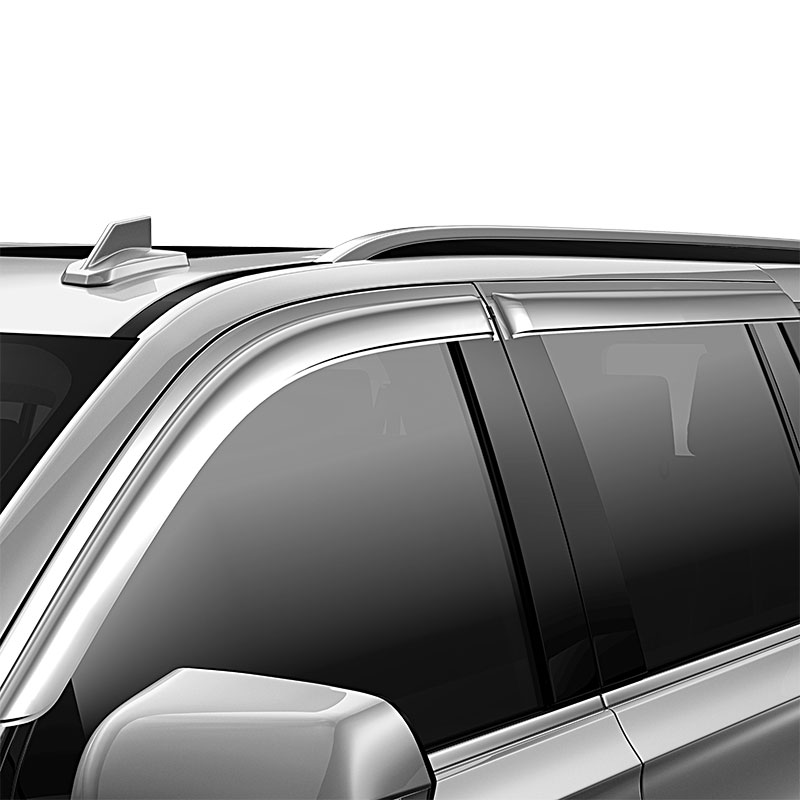 2021 Yukon Window Vent Visors |  In-Channel |  Chrome |  Front and Rear |  Set of 4
