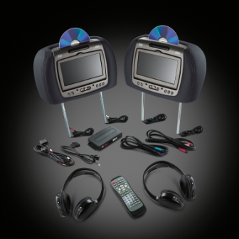 2014 Yukon Denali DVD Headrest System, Dual System, Denali, Ebony Leather