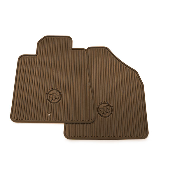 2016 Buick Enclave Premium All Weather Front Floor Mats, Cocoa with Embossed Buick logo