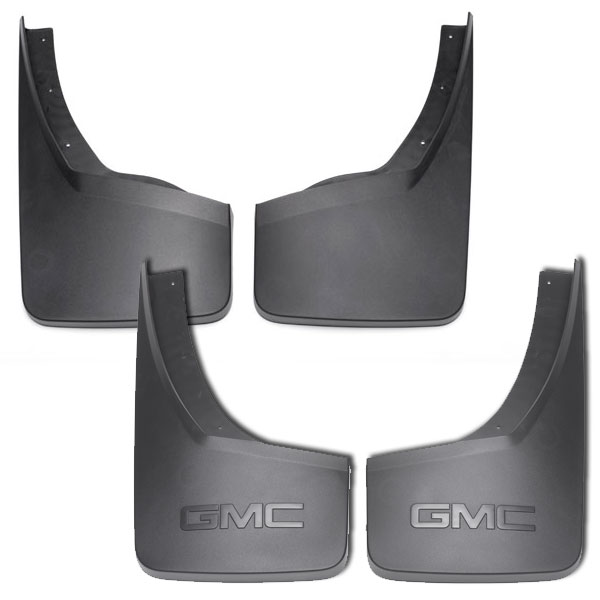 2016 Sierra 3500 Splash Guards | Molded Front and Rear | Black Grained