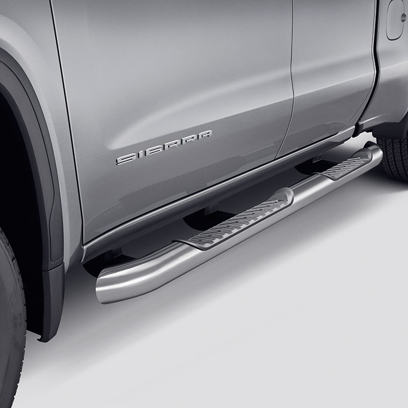 Sierra 1500 | Assist Steps | Double Cab | Chrome | 4-Inch Round | Set of 2