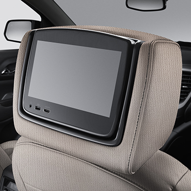 Acadia Rear Seat Infotainment System | Headrest LCD Monitors | Light Ash Gray Cloth