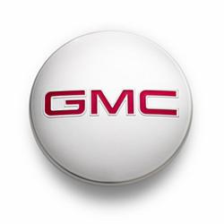 2015 Yukon Center Cap, Bright Aluminum Red GMC logo - SINGLE