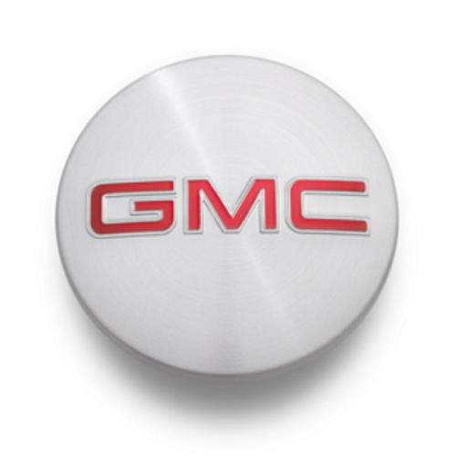 2017 Sierra 1500 Center Cap, Brushed Aluminum Red GMC logo - SINGLE