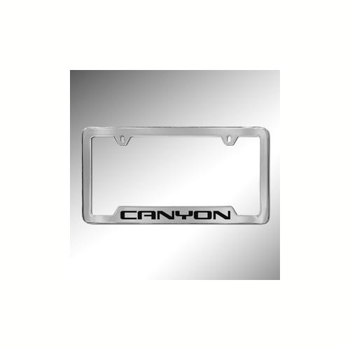 2017 Canyon License Plate Frame, Chrome with Black Canyon Logo