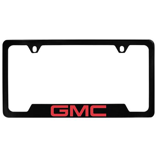 2015 Canyon License Plate Frame, Black with Red GMC Logo