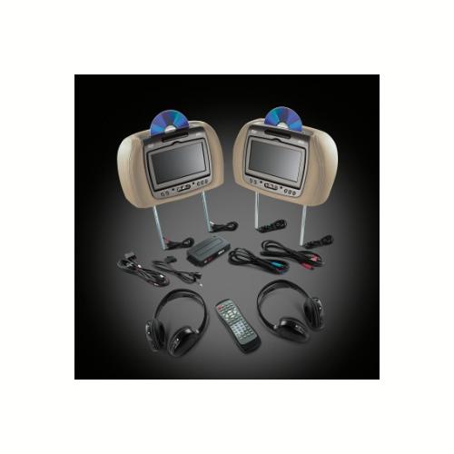 2013 Sierra 2500 DVD Headrest System, Dual System - Cashmere
