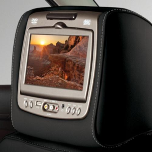 2015 Yukon Dual DVD Headrest System, Jet Black Cloth w Light