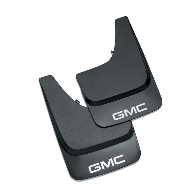 2017 Sierra 2500 Splash Guards | Flat with Contour | White GMC Logo