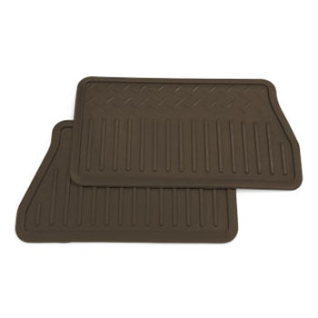 2017 Sierra 3500 Crew Cab Floor Mats | Rear Vinyl Replacement | Cocoa