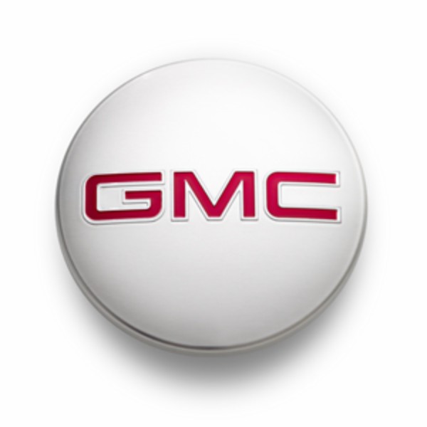 2015 Yukon Denali Center Cap | Bright Aluminum Red GMC logo | Single