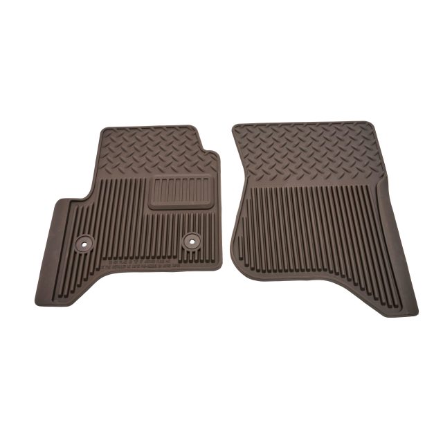 2017 Sierra 3500 Front Floor Mats | Vinyl Replacements | Cocoa