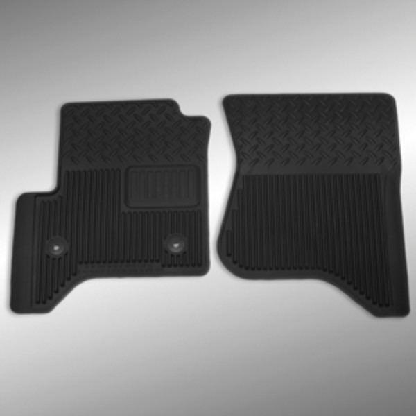 2017 Sierra 2500 Front Floor Mats, Vinyl Replacements, Black