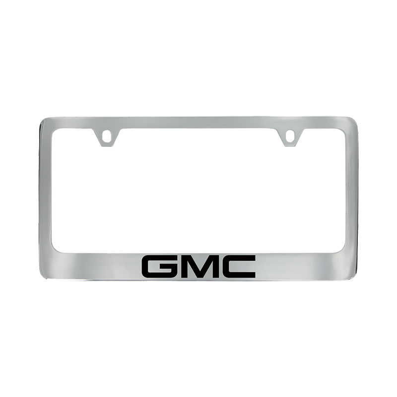 2018 Yukon License Plate Frame | Chrome with Black GMC Logo