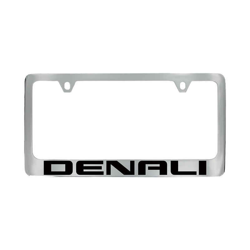 2018 Yukon Denali XL License Plate Frame, Chrome with Black Denali