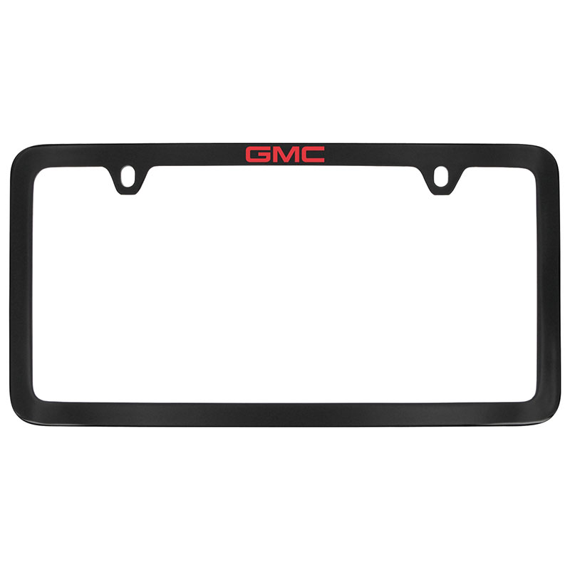 Acadia License Plate Frame | Black with Red GMC Logo