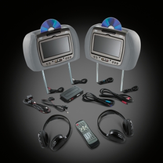 2014 Sierra 3500 DVD Headrest System, Dual System - Titanium