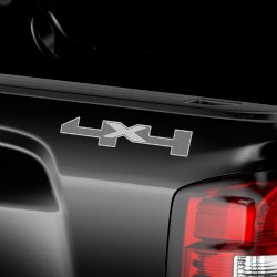 2014 Sierra 1500 4 X 4 Decal | Chrome Colored