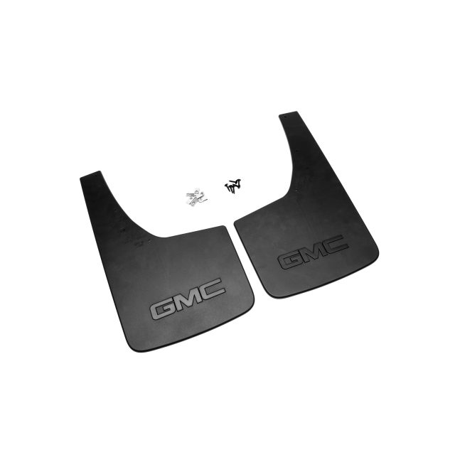 2017 Sierra 2500 Splash Guards | Rear Flat | Black GMC Logo