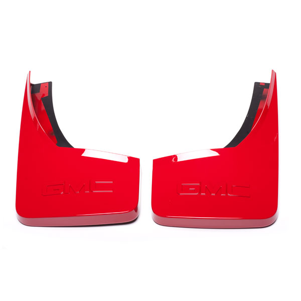 2015 Sierra 2500 Splash Guards | Rear Molded | Red | GMC Logo