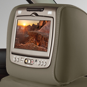 2016 Yukon XL Dual DVD Headrest System | Dune Cloth w Shale Stitch