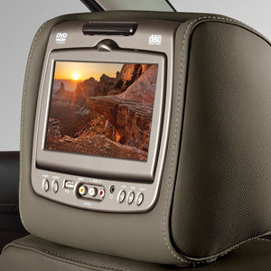 2016 Sierra 2500 Dual DVD Headrest System | Dune Vinyl w Shale Stitchin