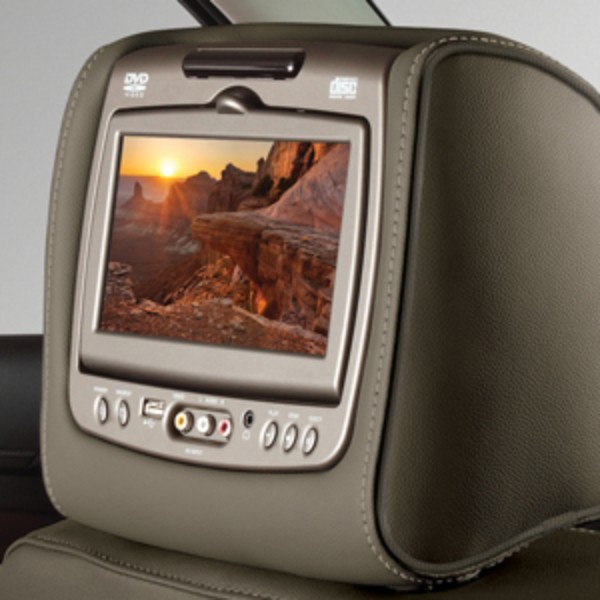 2016 Yukon XL Dual DVD Headrest System | Dune Vinyl w Shale S