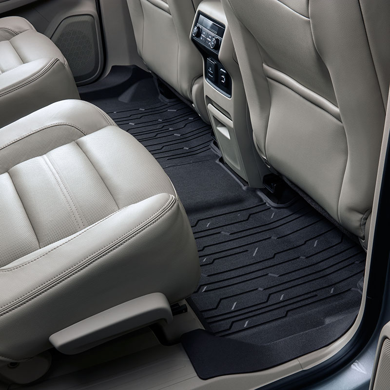 2020 Acadia Floor Liners, Black, Second Row, Interlocking Mats, Premium All Weather, Set of Two