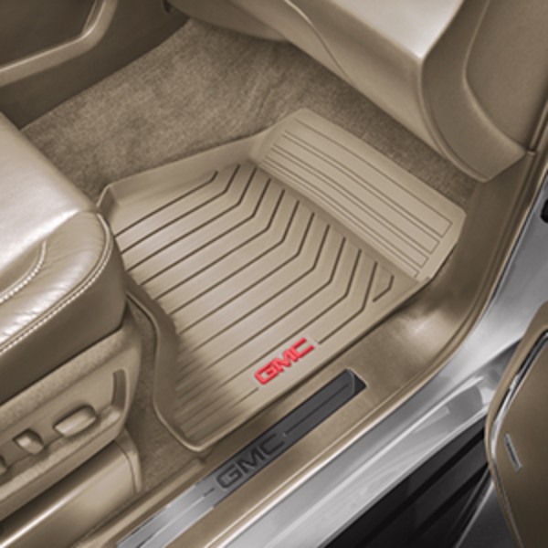 2018 Yukon Floor Mats | Dune | Front Row | All Weather | GMC Logo