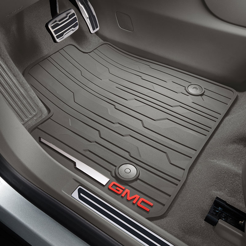 2020 Acadia Floor Mats | Premium All Weather | Dark Ash Gray | Front Row | Two Piece | GMC Logo