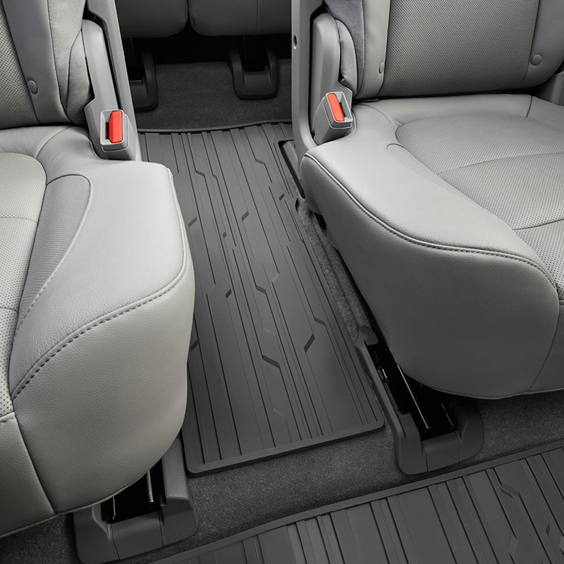 2020 Acadia Floor Mats | Premium All Weather | Dark Ash Gray | Third Row | 6 passenger | 2nd Row Captain Chairs