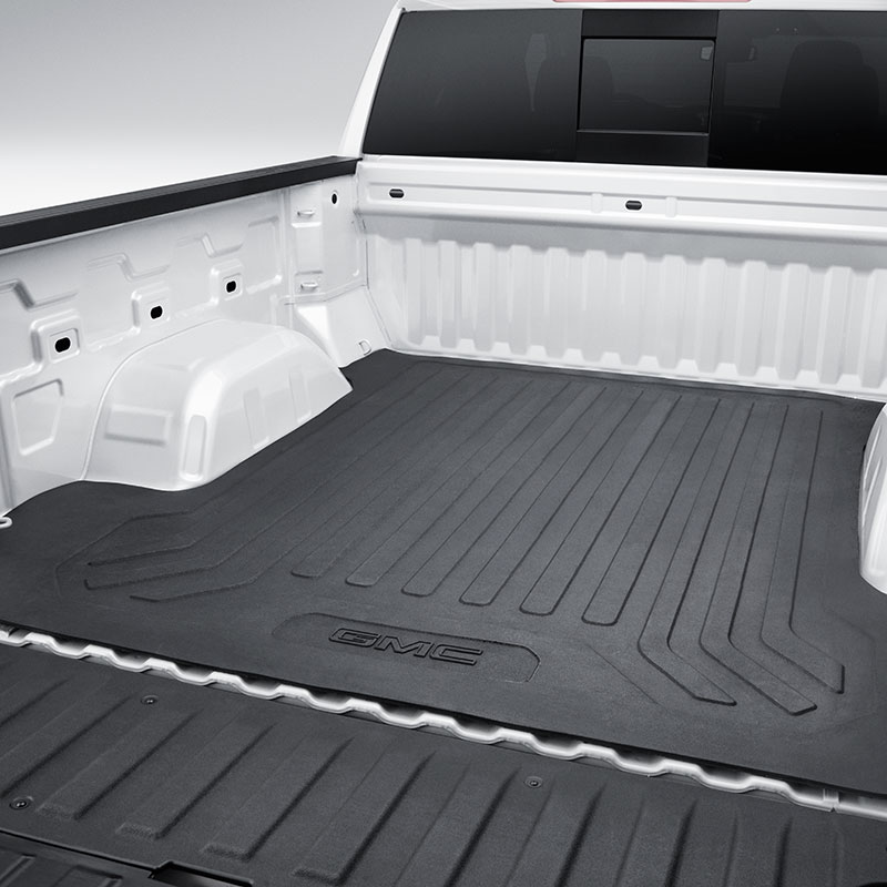 Sierra 1500 | Bed Mat | Black | Short Bed | 5ft-8in | GMC Logo | WITHOUT CarbonPro Bed