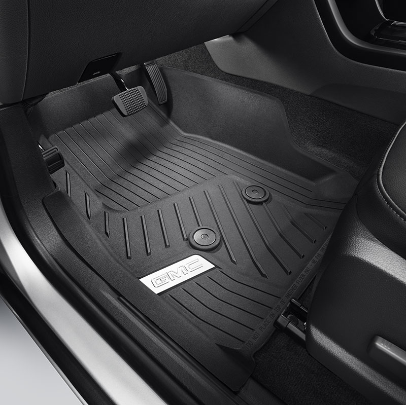 2017 Canyon Premium All-Weather Floor Liners, Black with Chrome Logo