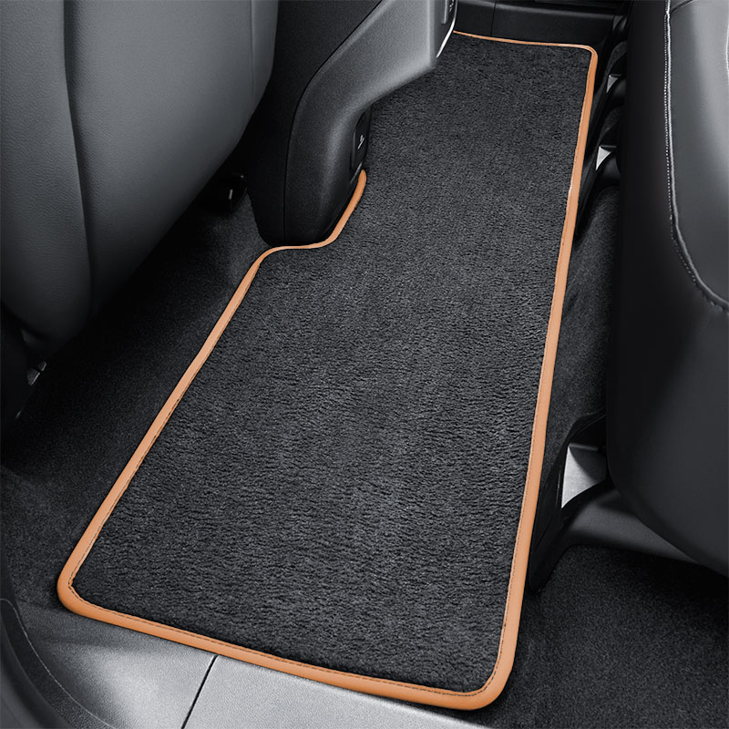 2018 Terrain Floor Mats, Black with Brandy Stitch, Second Row, GMC Logo, Premium Carpet