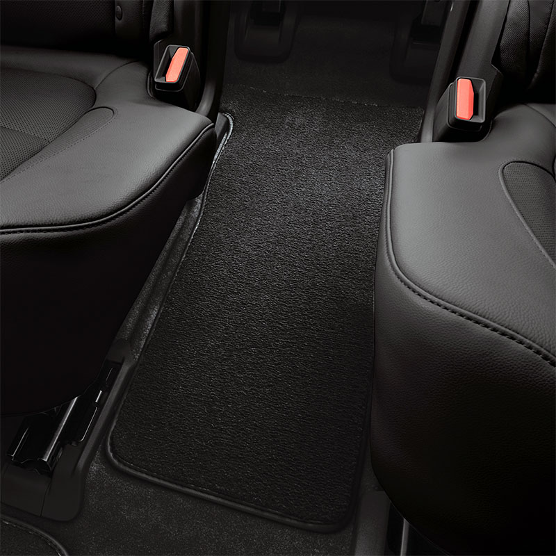 2021 Acadia Floor Mats, Premium Carpet, Black, Third Row, 6 Passenger, 2nd Row Captain Chairs, 1 Piece Design