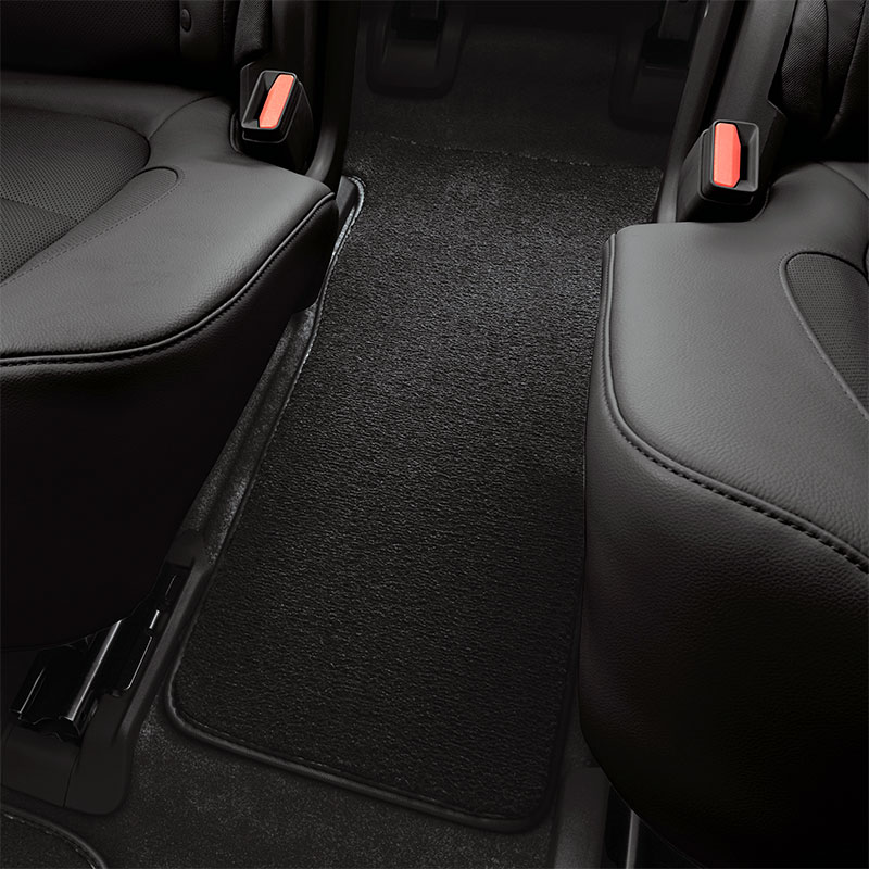 2020 Acadia Floor Mats, Premium Carpet, Black, Third Row, 6 Passenger, 2nd Row Captain Chairs, 1 Piece Design