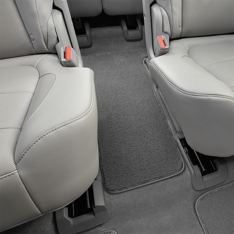 2021 Acadia Floor Mats, Premium Carpet, Dark Ash Gray, Third Row, 6 Passenger, 2nd Row Captain Chairs, 1 Piece Design