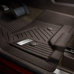 2018 Yukon XL Floor Liners | Cocoa | Front Row | Center Console | Chrome