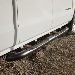 2018 Sierra 2500 Crew Cab Assist Steps | 4 inch Round | Black | Diesel