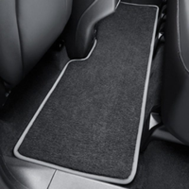 2018 Terrain Floor Mats, Black with Medium Ash Gray Stitch, Second Row, GMC Logo, Premium Carpet