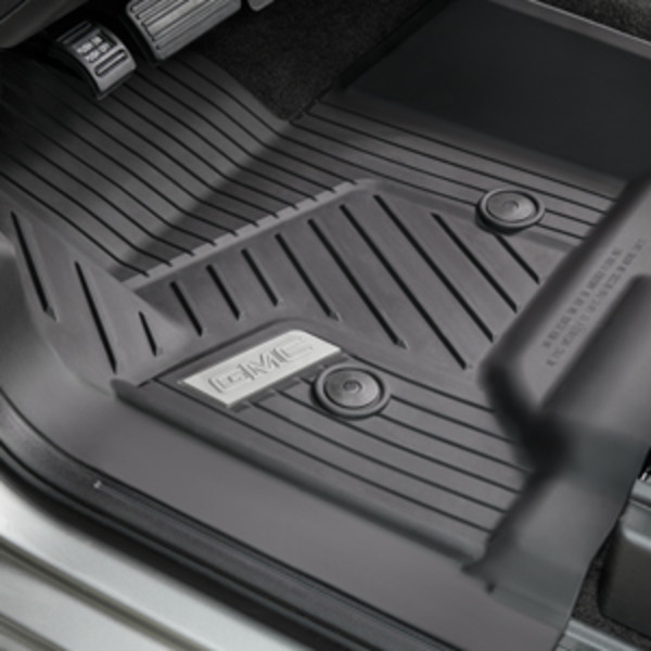 2018 Sierra 2500 Floor Liner Front Row, Premium All Weather in Jet Bla