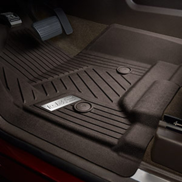 2018 Yukon Floor Liners | Cocoa | Front Row | No Center Console | Chrome GMC Logo