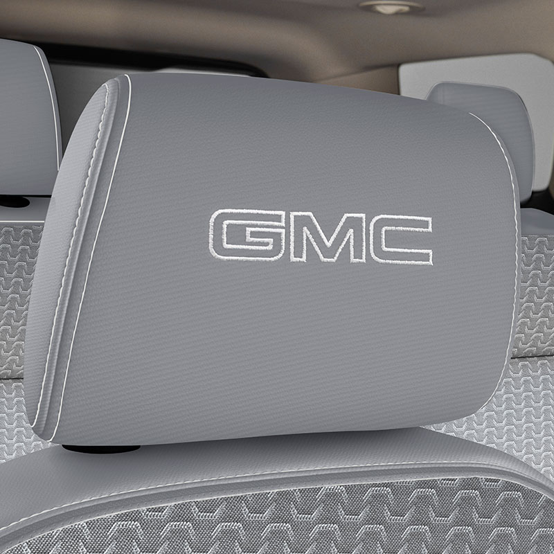 2020 Acadia Headrest, Light Ash Gray Cloth, Embroidered GMC Script, Single